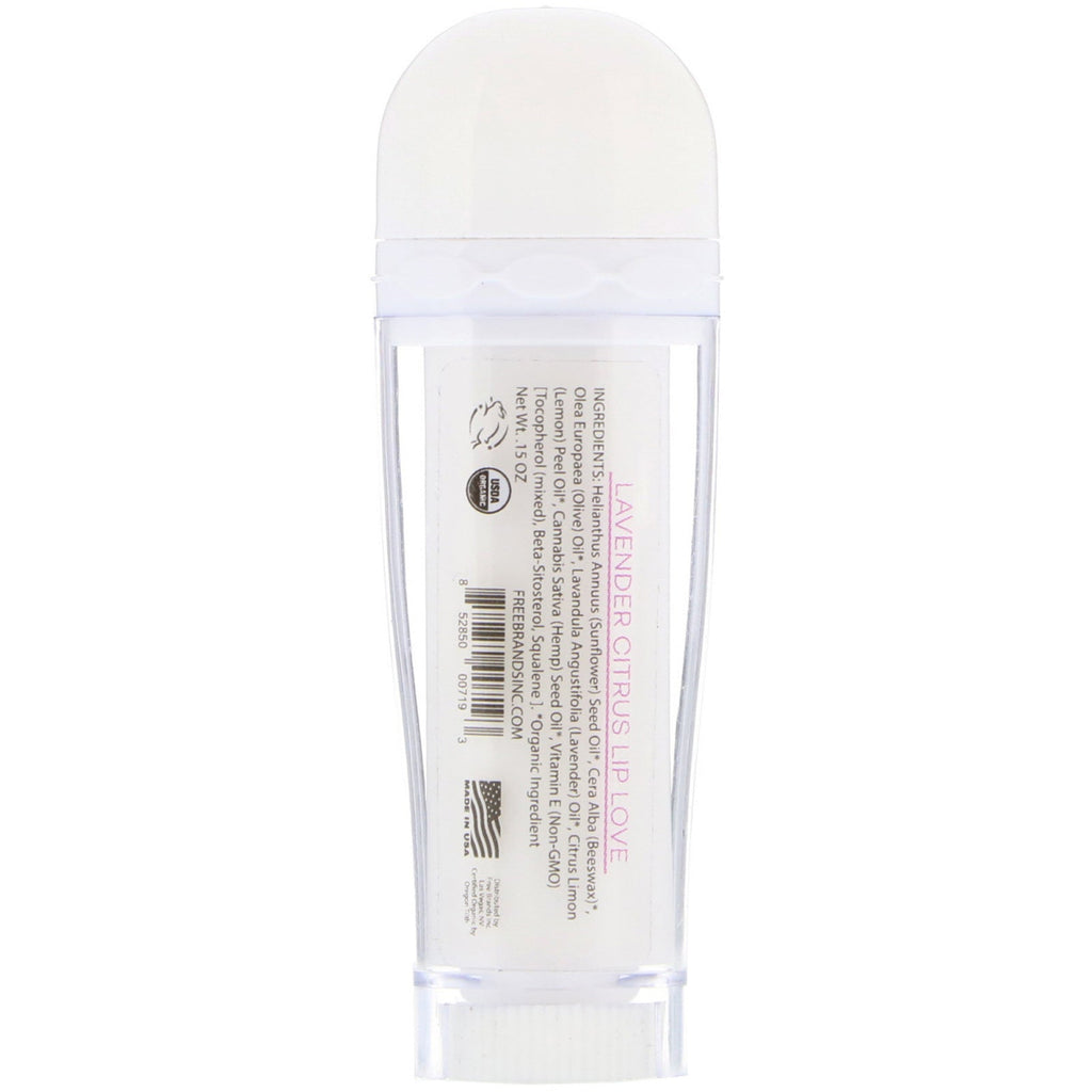 Frihed, Læbepomade, Lavendel Citrus Lip Love, 0,15 oz