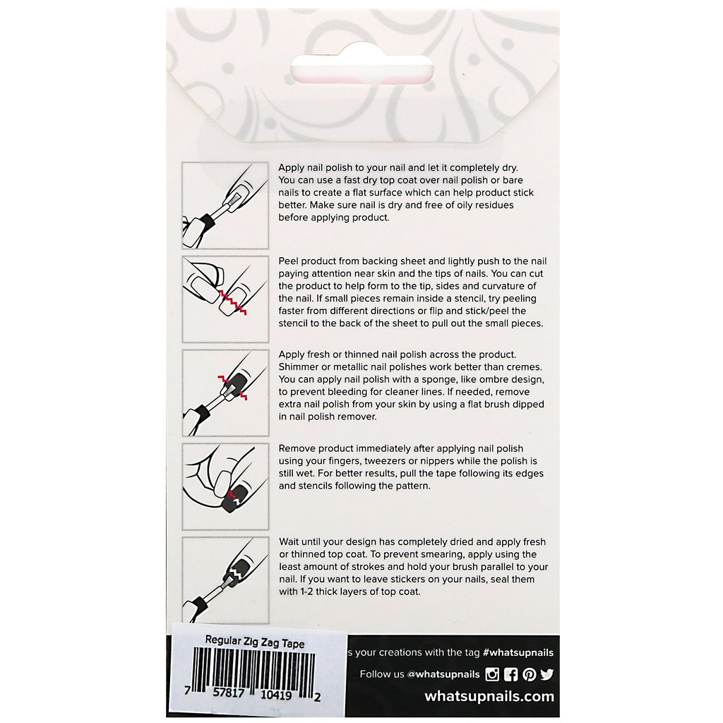 Whats Up-negle, Almindelig Zig Zag-tape, 122 Strips