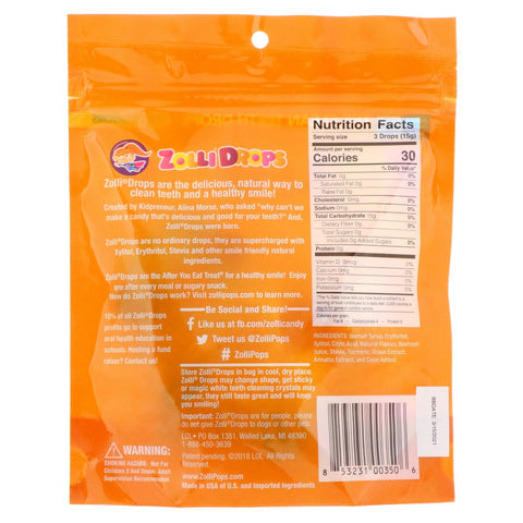 Zollipops, Zolli Drops, The Clean Teeth Drops, Frugtsmag, 15+ Zolli Drops, 1,6 oz