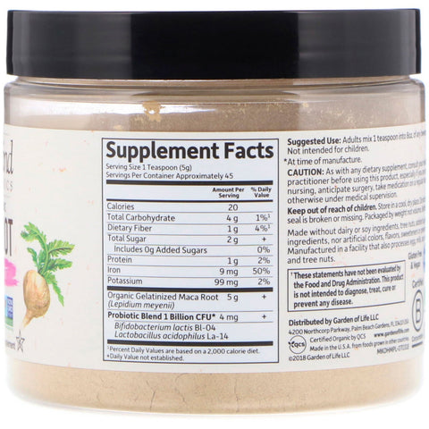 Garden of Life, MyKind s, Fair Trade Maca Root, Energy Boost, 7,93 oz (225 g)