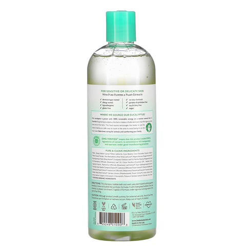 Babo Botanicals, Champú 3 en 1 a base de plantas, baño y lavado de burbujas, remedio de eucalipto, 15 fl oz (450 ml)