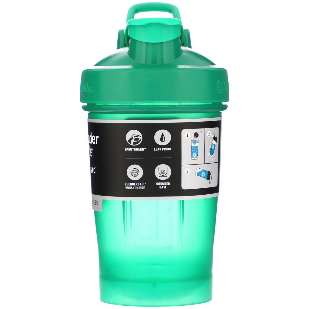 Blenderflaske, Classic With Loop, Emerald Green, 20 oz