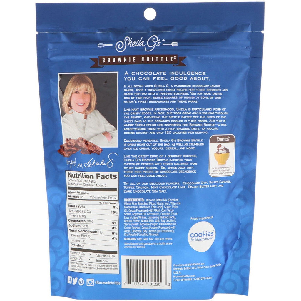 Sheila G's, Brownie Brittle, Chokolademandel, 5 oz (142 g)