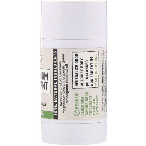 Magsol, Magnesium Deodorant, Citrongræs, 2,8 oz (80 g)