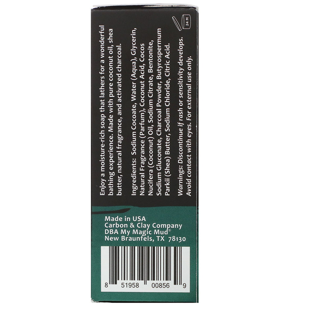 My Magic Mud, Trækul, Kokosolie Sæbe, Grounding Vetiver Amber, 5 oz (141,7 g)