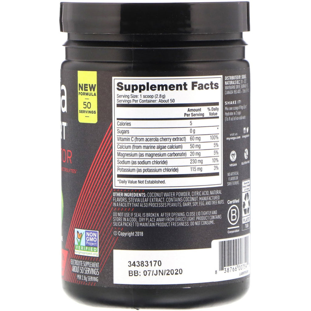 Vega, Sport, Hydrator, Lemon-Lime, 4.9 oz (139 g)