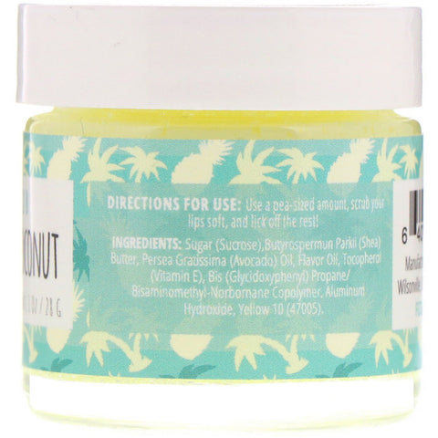 Fizz & Bubble, Lip Scrub, Ananas Coconut, 1 oz (28 g)