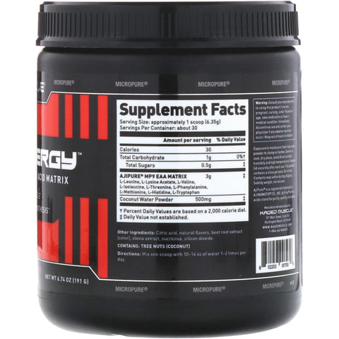 Kaged Muscle, Amino Synergy, Raspberry Lemonade, 6,74 oz (191 g)