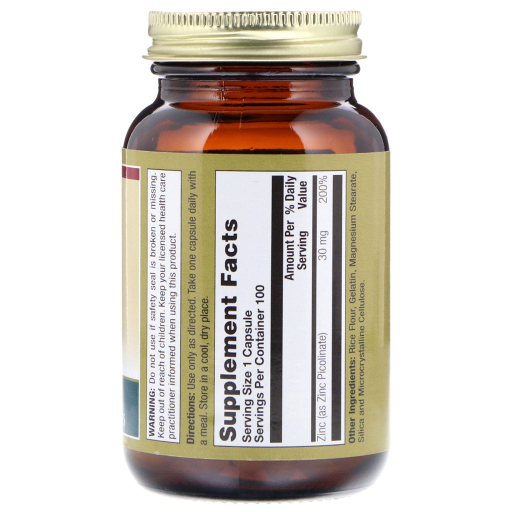 LifeTime-vitaminer, zinkpicolinat, 30 mg, 100 kapsler