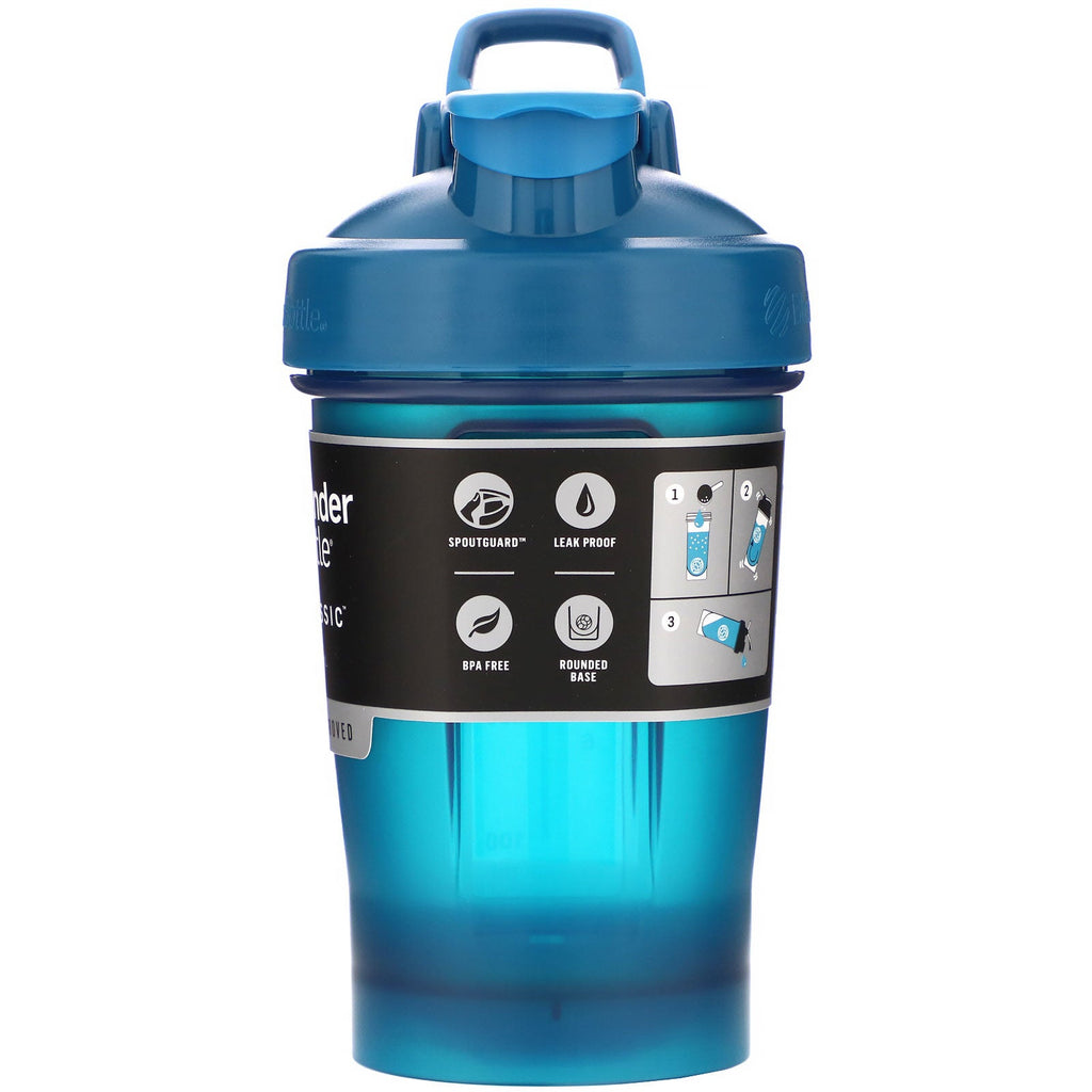 Blenderflaske, Classic With Loop, Ocean Blue, 20 oz