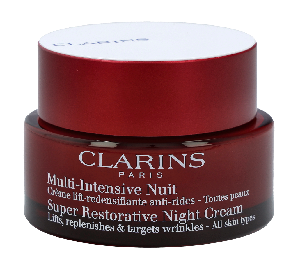 Clarins Super Restorative Night Cream Lifts Replenish & Target Wrinkles - All Skin Types 50 ml