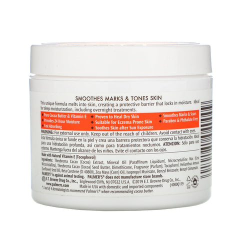 Palmer's, kakaosmørformel med vitamin E, 3,5 oz (100 g)