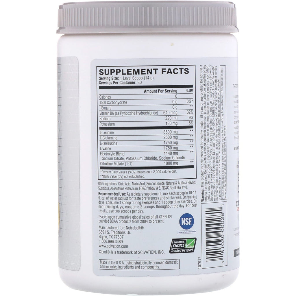Xtend, The Original 7G BCAA, Mango Madness, 14.8 oz (420 g)