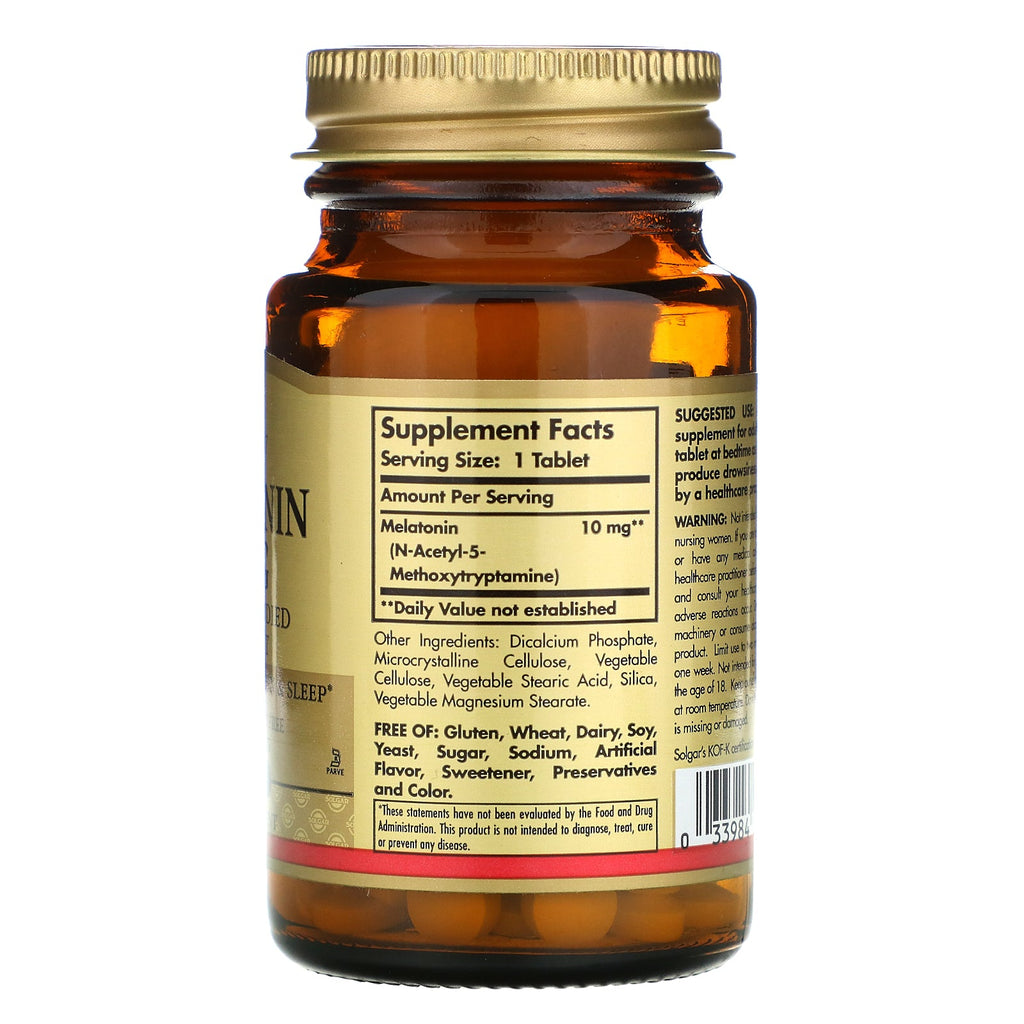 Solgar, Melatonin, 10 mg, 60 Tablets