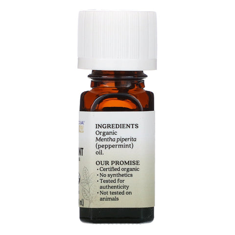 Aura Cacia, ren æterisk olie, pebermynte, 0,25 fl oz (7,4 ml)