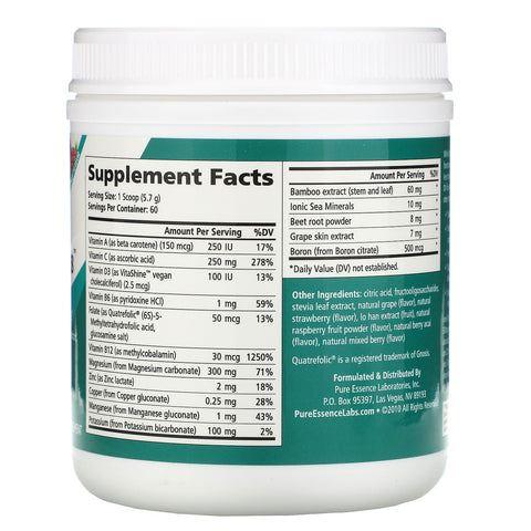 Pure Essence, Ionic-Fizz, Magnesium Plus, Mixed Berry, 12,06 oz (342 g)