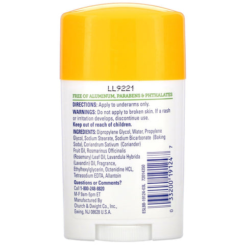 Arm & Hammer, Essentials med naturlige lugtfjernere, deodorant, frisk rosmarin lavendel, 1,0 oz (28 g)