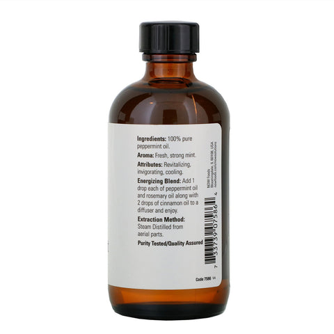 Nu fødevarer, æteriske olier, pebermynte, 4 fl oz (118 ml)