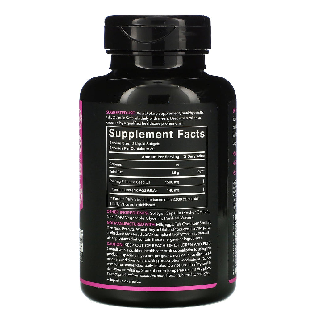 Sports Research, Onagra, 500 mg, 240 cápsulas blandas