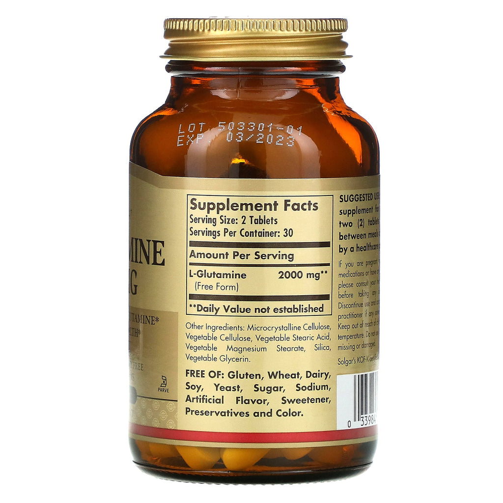 Solgar, L-Glutamine, 1000 mg, 60 Tablets