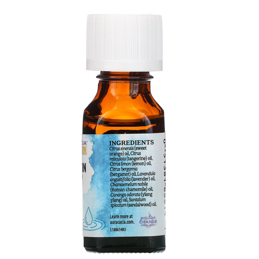 Aura Cacia, Pure Essential Oil Blend, afslapning, 0,5 fl oz (15 ml)