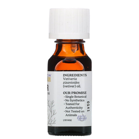 Aura Cacia, Aceite esencial puro, vetiver, 15 ml (0,5 oz. líq.)