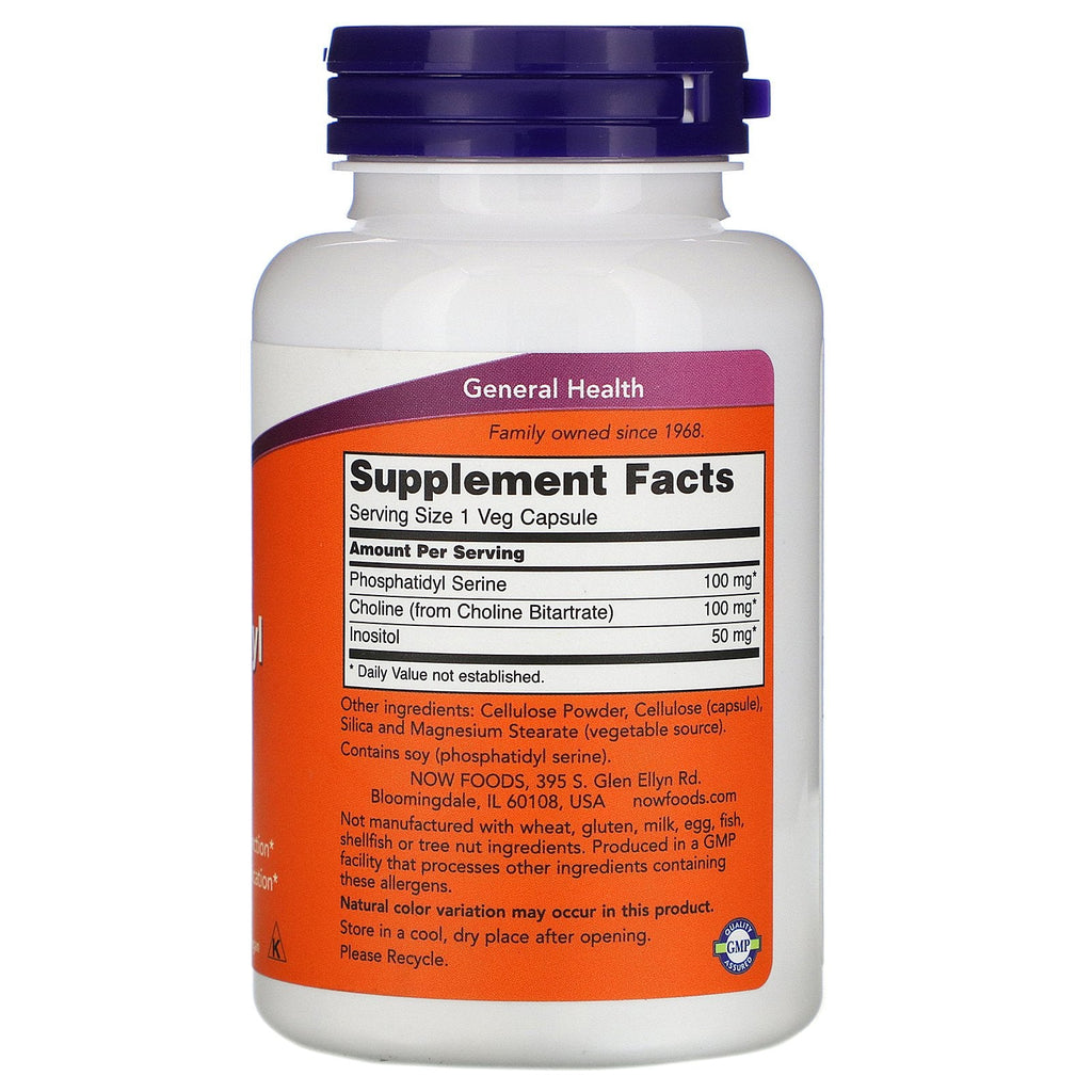 Now Foods, Phosphatidyl Serine, 100 mg, 120 Veg Capsules