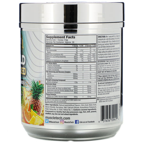 Muscletech, Amino Build Next Gen Energized, Orange Mango Cooler, 10,09 oz (286 g)
