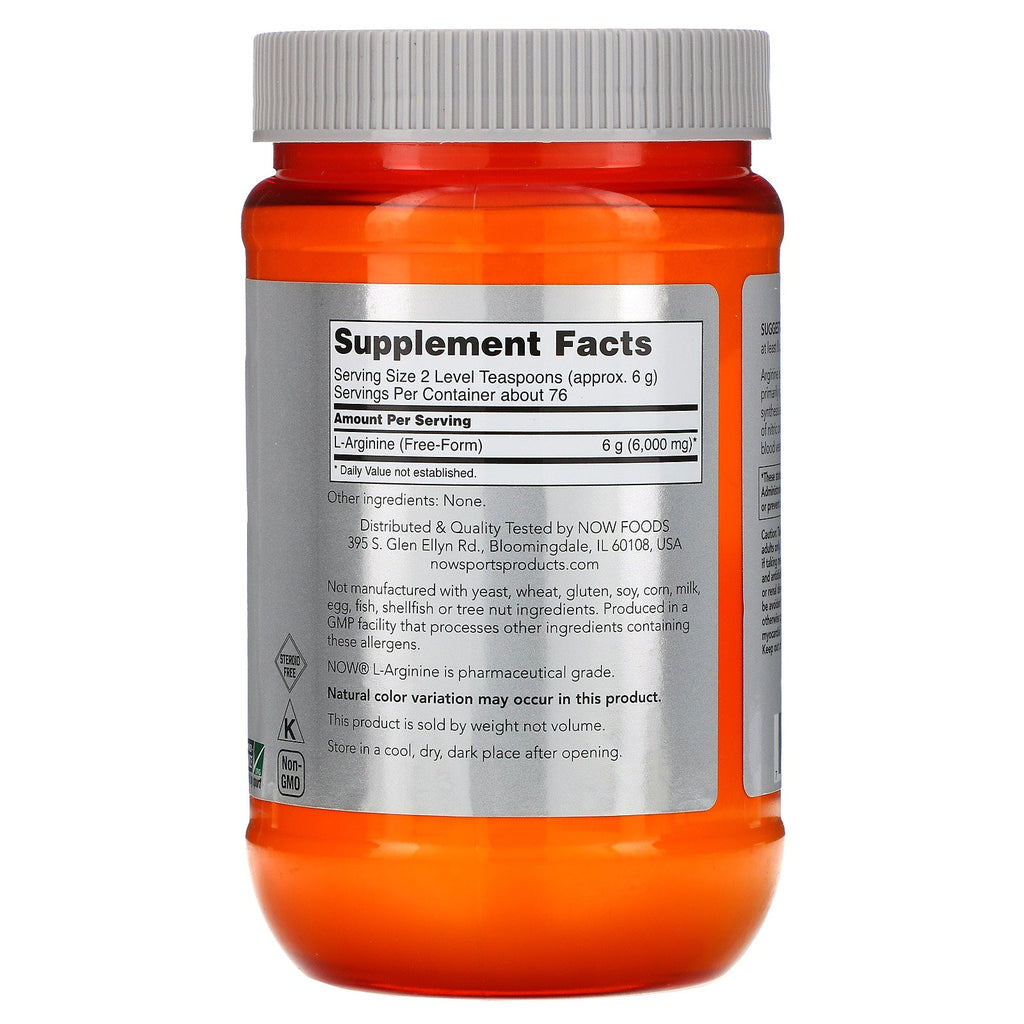 Now Foods, Sports, L-Arginine Powder, 1 lb (454 g)