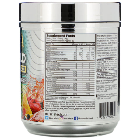 Muscletech, Amino Build Next Gen Energized, Fruit Punch Splash, 10,03 oz (284 g)
