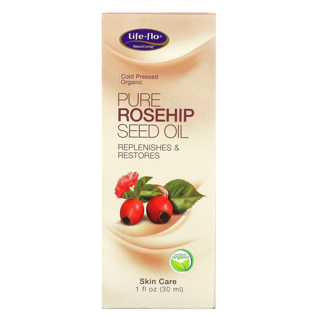 Life-flo, ren hybenfrøolie, hudpleje, 1 oz (30 ml)
