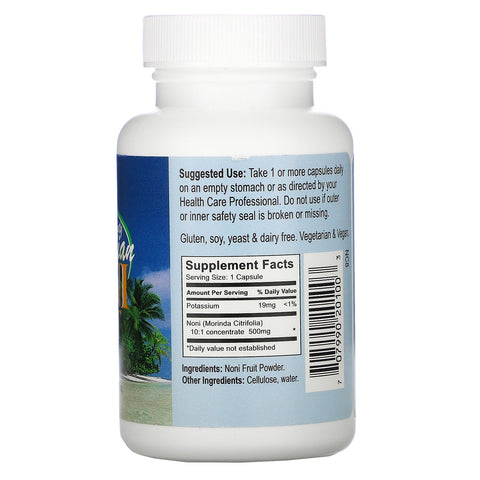 Earth's Bounty, fruta noni, hawaiana, 500 mg, 60 cápsulas vegetarianas