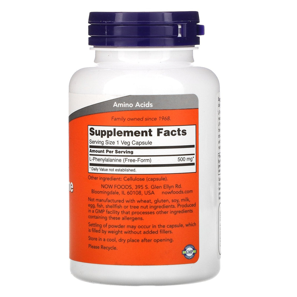 Now Foods, L-Phenylalanine, 500 mg, 120 Veg Capsules