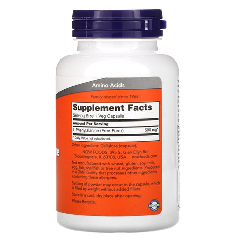 Now Foods, L-Phenylalanine, 500 mg, 120 Veg Capsules