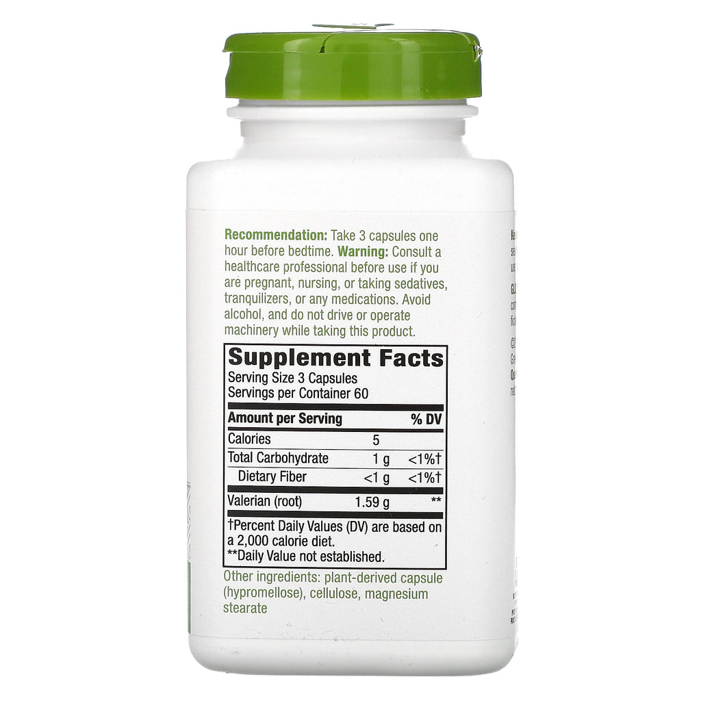 Nature's Way, Baldrianrod, 1.590 mg, 180 veganske kapsler