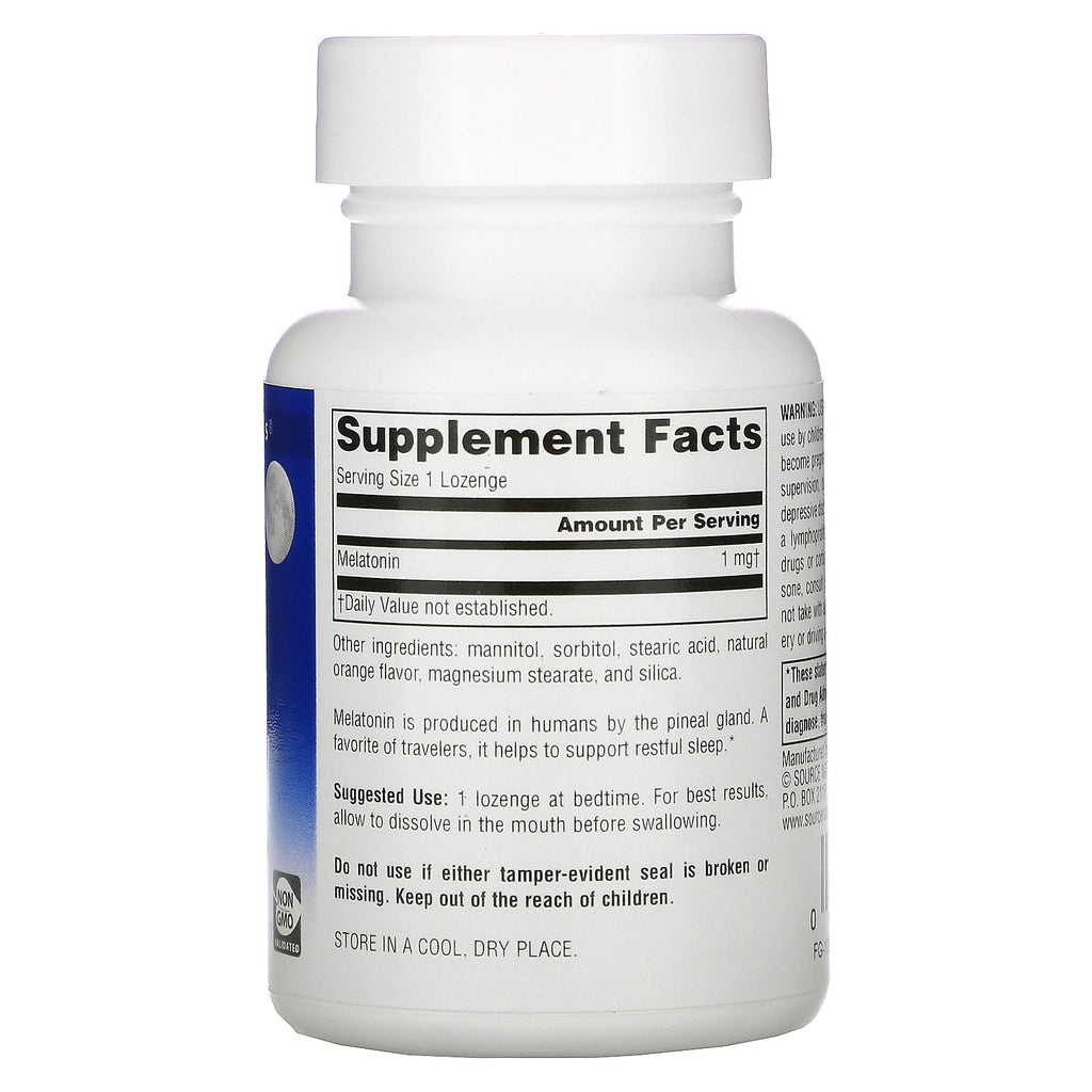 Source Naturals, Melatonin, Orange, 1.0 mg, 100 Lozenges