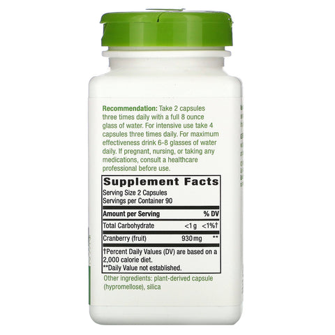 Nature's Way, Tranebærfrugt, 930 mg, 180 veganske kapsler