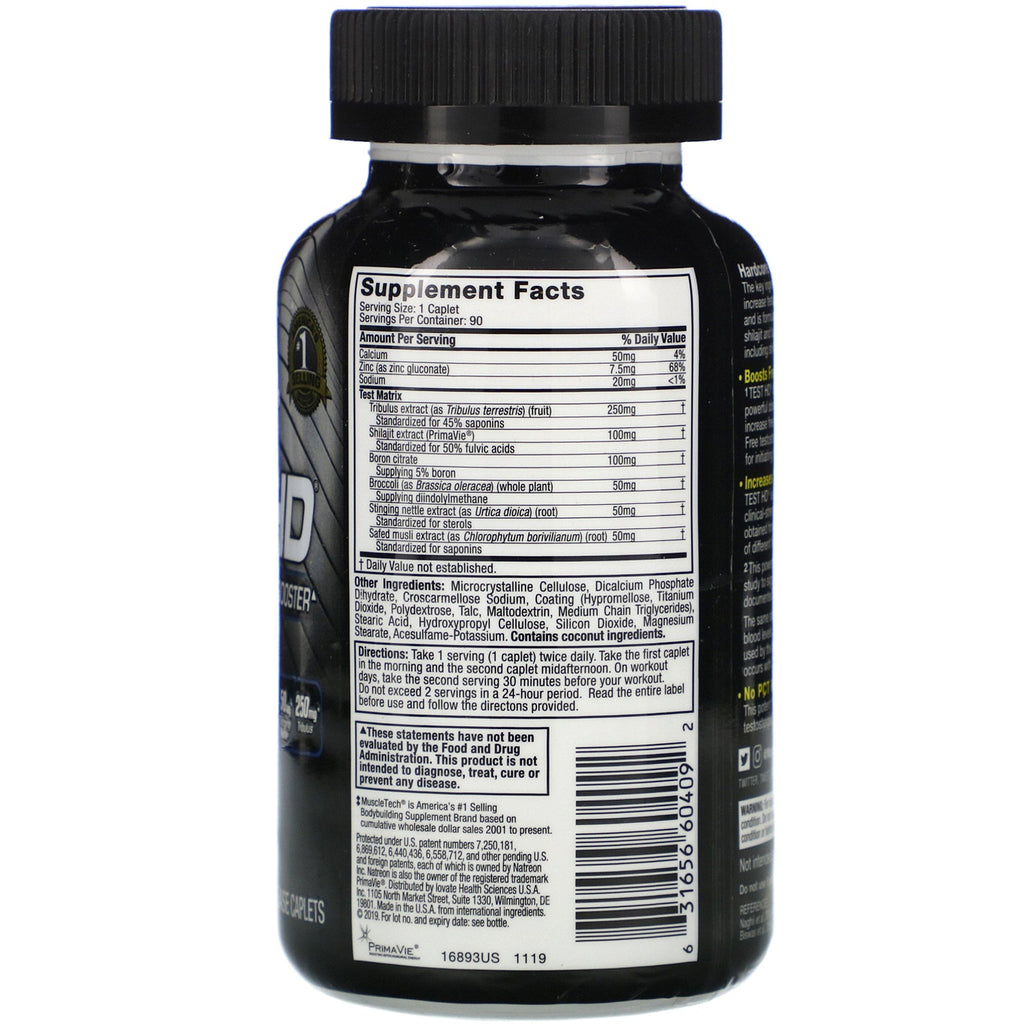 Muscletech, Performance Series, Test HD, Hardcore Testosterone Booster, 90 Rapid-Release Caplets