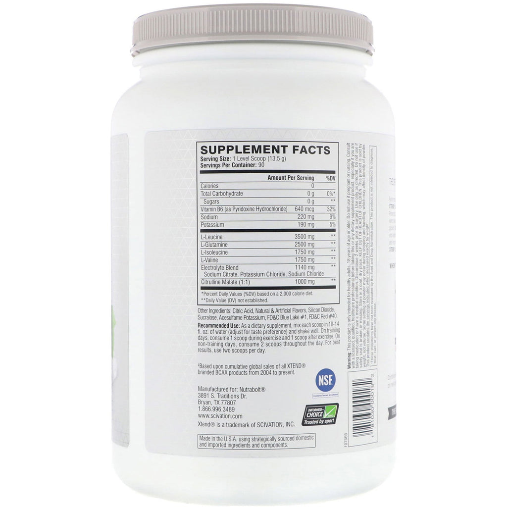 Xtend, The Original 7G BCAA, Glacial Grape, 2.68 lb (1.22 kg)