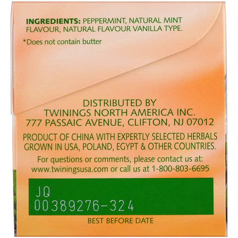 Twinings, Urtete, Buttermint, Koffeinfri, 20 individuelle teposer, 1,41 oz (40 g)