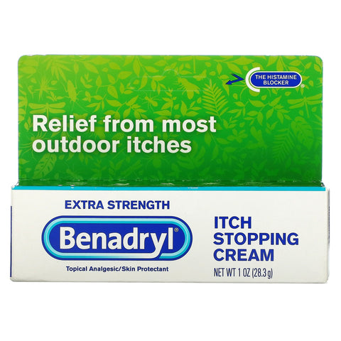 Benadryl, ekstra styrke, kløestoppende creme, 1 oz (28,3 g)
