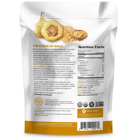 Zint, Maca, gelatineret pulver, 8 oz (227 g)