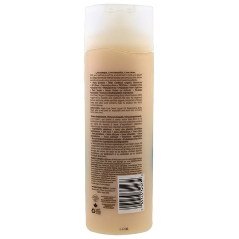 Live Clean, gel de baño revitalizante, aceite de argán, 500 ml (17 oz. líq.)