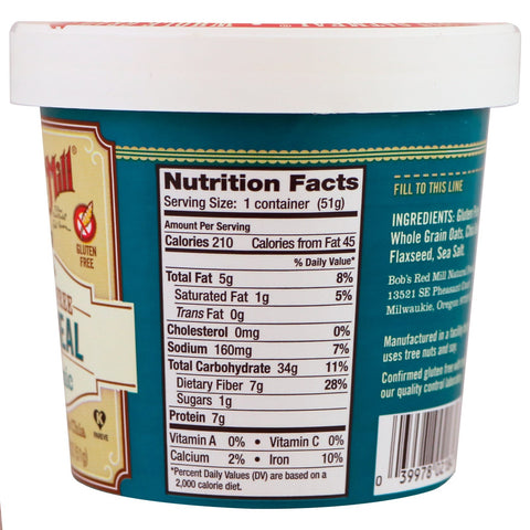 Bob's Red Mill, Avena, Clásico, 51 g (1,81 oz)