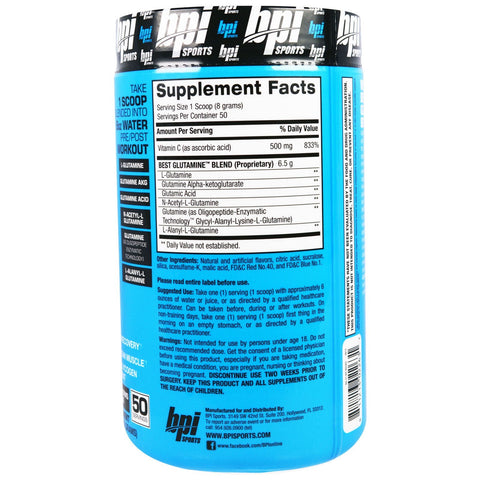 BPI Sports, Bedste Glutamin, Berry Citrus, 14,1 oz (400 g)