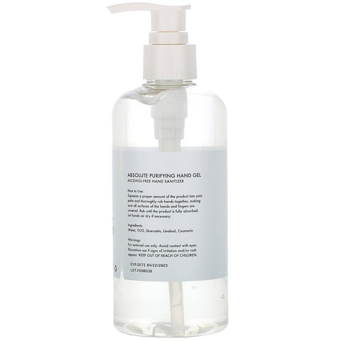 BeKLYN, Absolute Purifying Hand Gel, Alkoholfri Hånddesinfektionsmiddel, 10,14 fl oz (300 ml)
