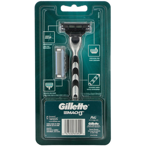 Gillette, Mach3, 1 barbermaskine + 2 patroner