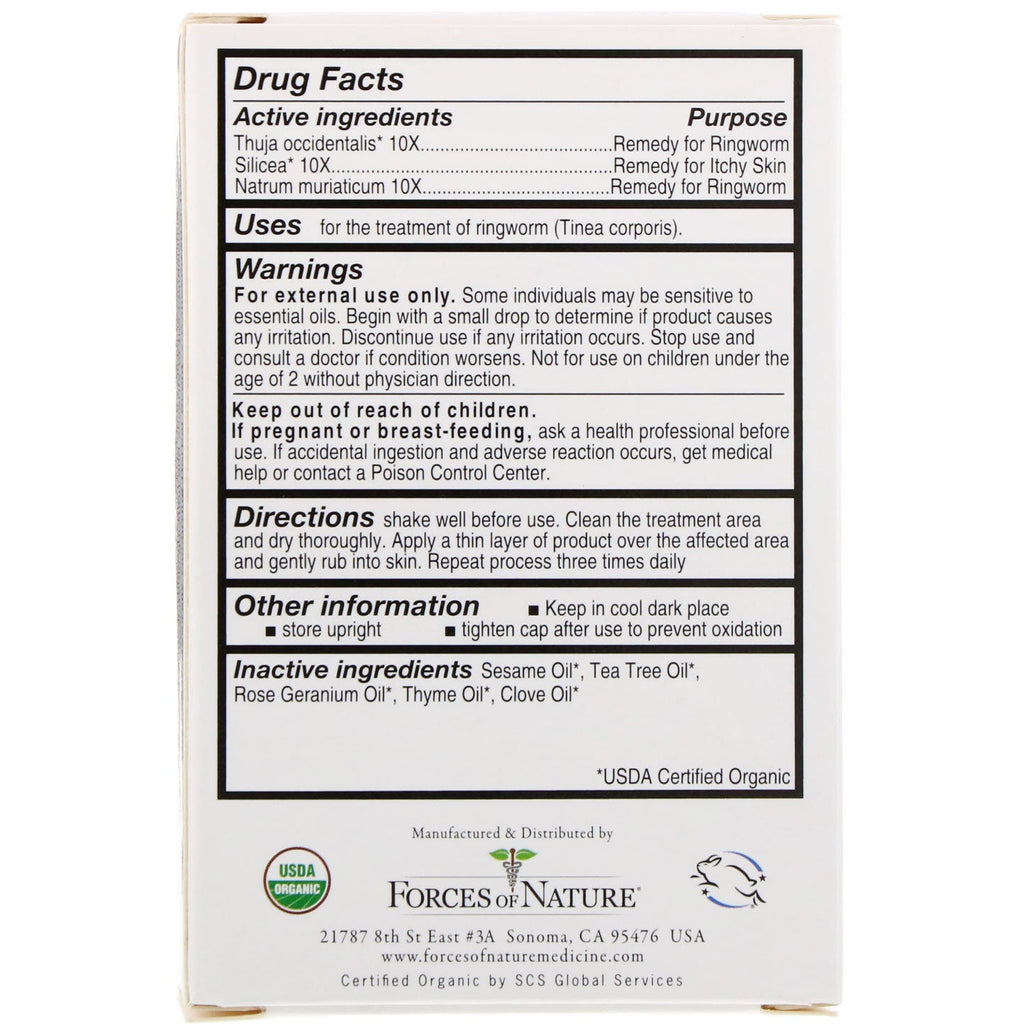 Forces of Nature, Ringworm Control, 0,37 oz (11 ml)