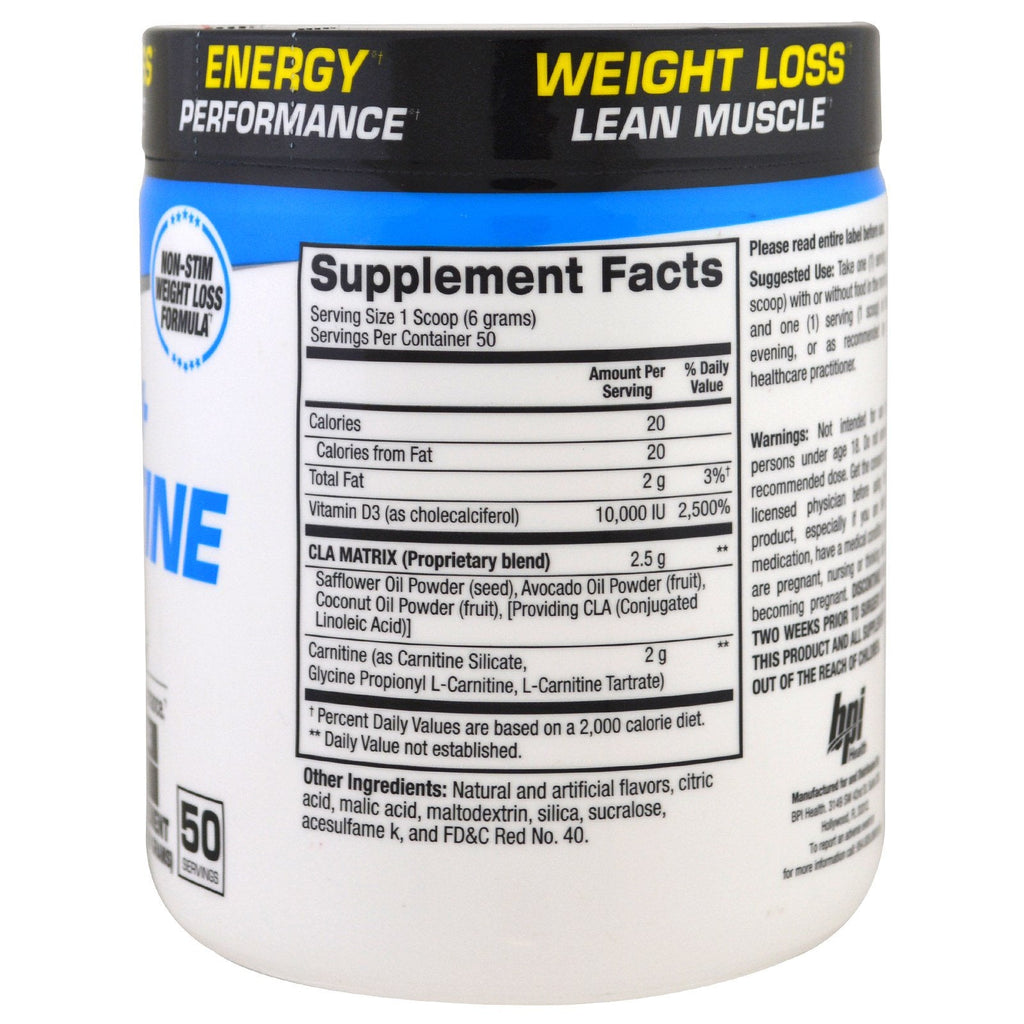 BPI Sports, CLA + Carnitine, Fruit Punch, 10.58 oz (300 g)