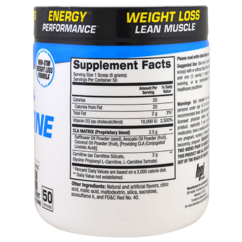 BPI Sports, CLA + Carnitine, Fruit Punch, 10.58 oz (300 g)